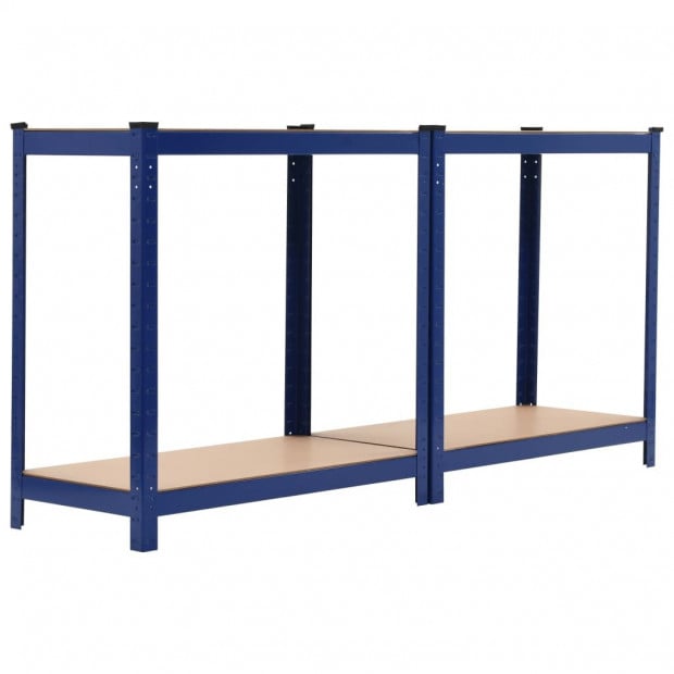 Storage Shelf Blue 80x40x160 Cm Steel And Mdf Image 4