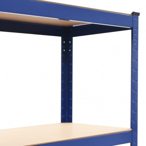 Storage Shelf Blue 80x40x160 Cm Steel And Mdf Image 5