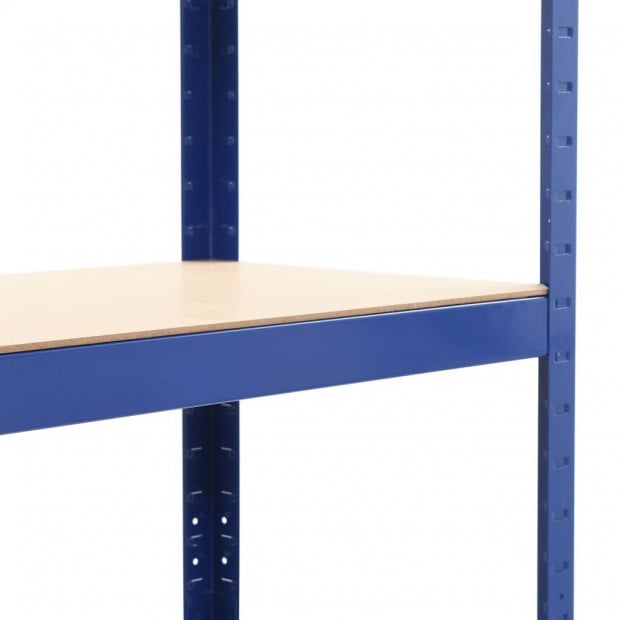 Storage Shelf Blue 80x40x160 Cm Steel And Mdf Image 6