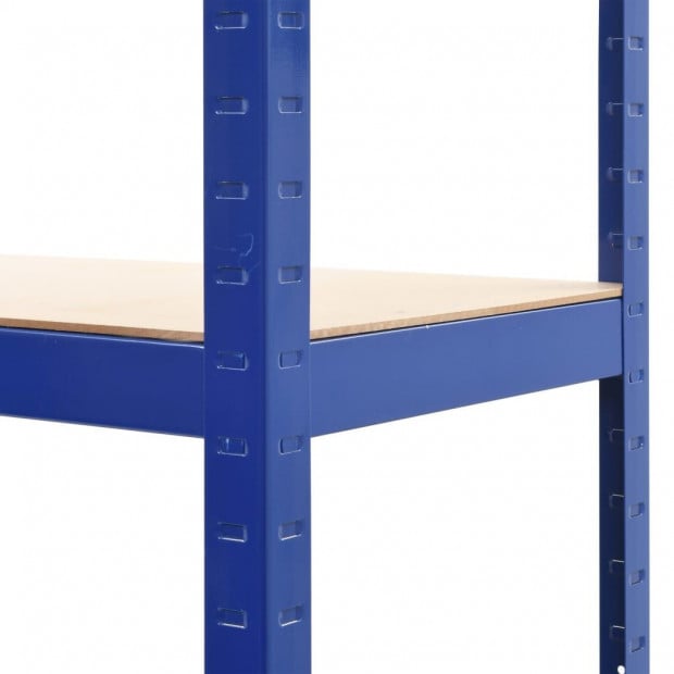 Storage Shelf Blue 80x40x160 Cm Steel And Mdf Image 7