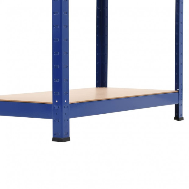 Storage Shelf Blue 80x40x160 Cm Steel And Mdf Image 8