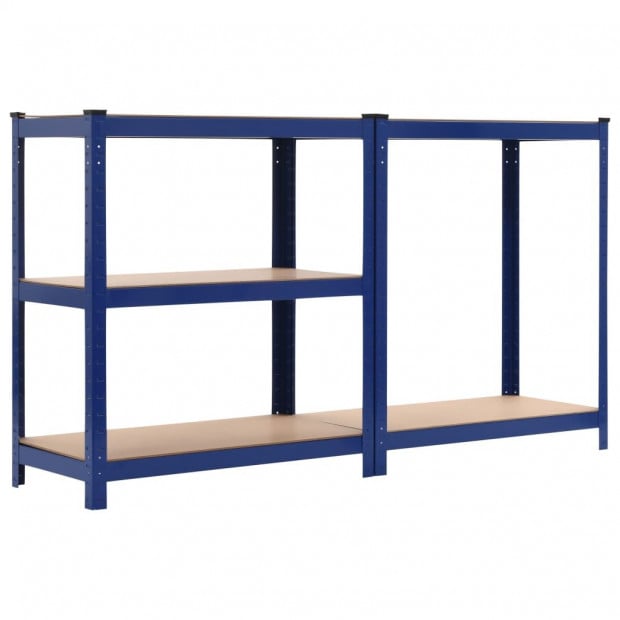 Storage Shelf Blue 80x40x180 Cm Steel And Mdf Image 4
