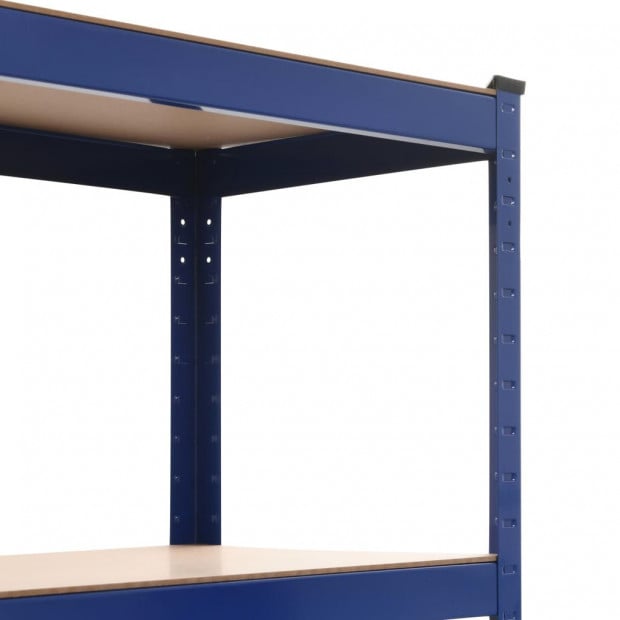 Storage Shelf Blue 80x40x180 Cm Steel And Mdf Image 5