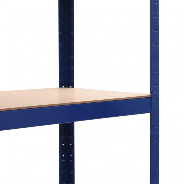 Storage Shelf Blue 80x40x180 Cm Steel And Mdf Image 6