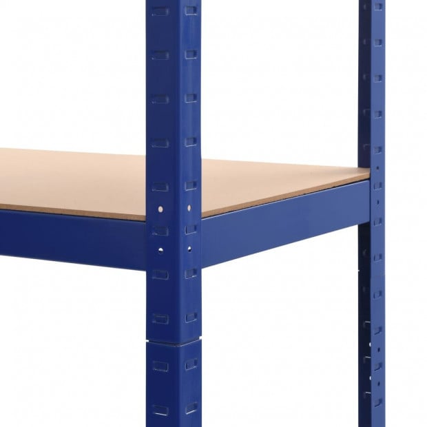 Storage Shelf Blue 80x40x180 Cm Steel And Mdf Image 7