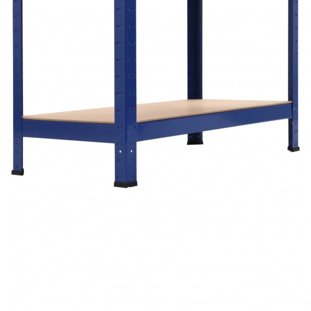 Storage Shelf Blue 80x40x180 Cm Steel And Mdf Image 8