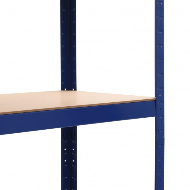 Storage Shelves 2 Pcs Blue 80x40x180 Cm Steel And Mdf Image 7