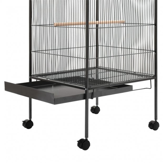 Bird Cage Grey 54x54x146 Cm Steel Image 4