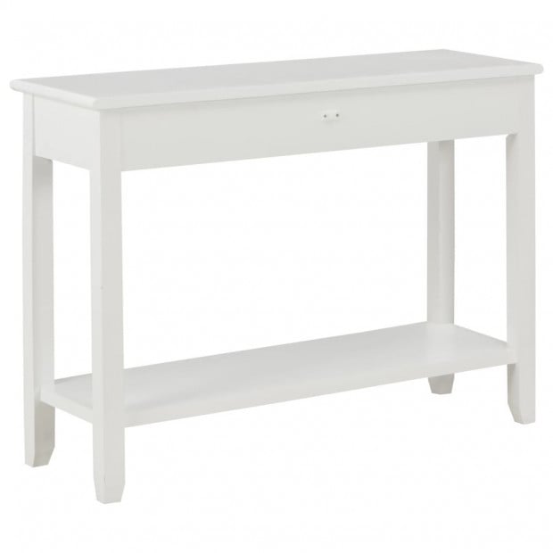 Console Table White 110x35x80 Cm Wood Image 4