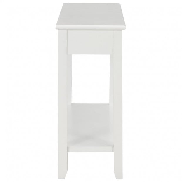 Console Table White 110x35x80 Cm Wood Image 5