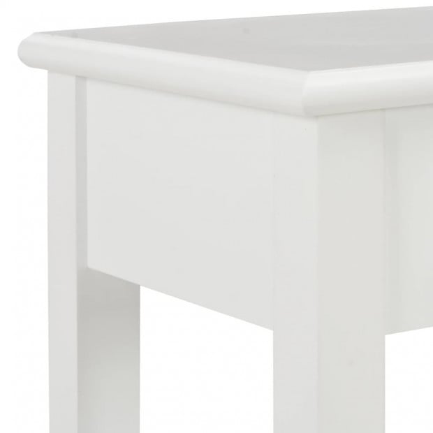 Console Table White 110x35x80 Cm Wood Image 6