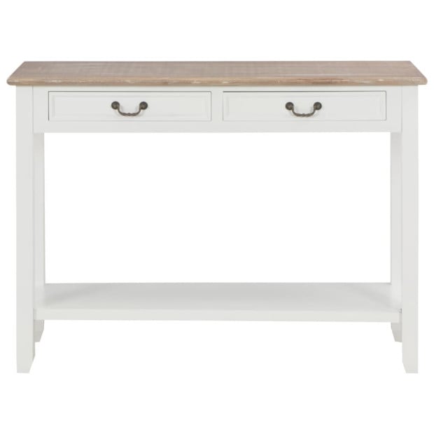 Table White 110x35x80 Cm Wood Image 3