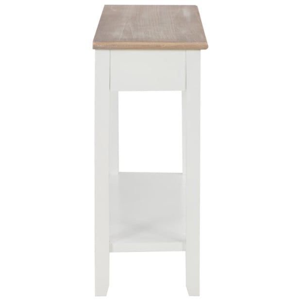 Table White 110x35x80 Cm Wood Image 5
