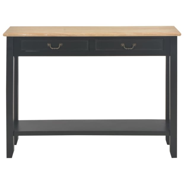 Console Table Black 110x35x80 Cm Wood Image 3
