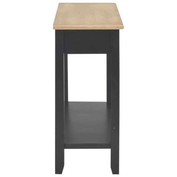 Console Table Black 110x35x80 Cm Wood Image 5