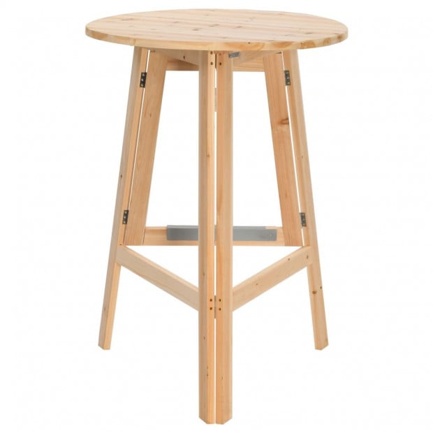 Foldable Bar Table 78 Cm Fir Wood Image 2