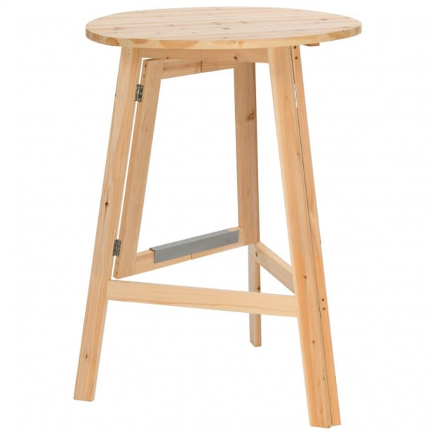 Foldable Bar Table 78 Cm Fir Wood Image 3