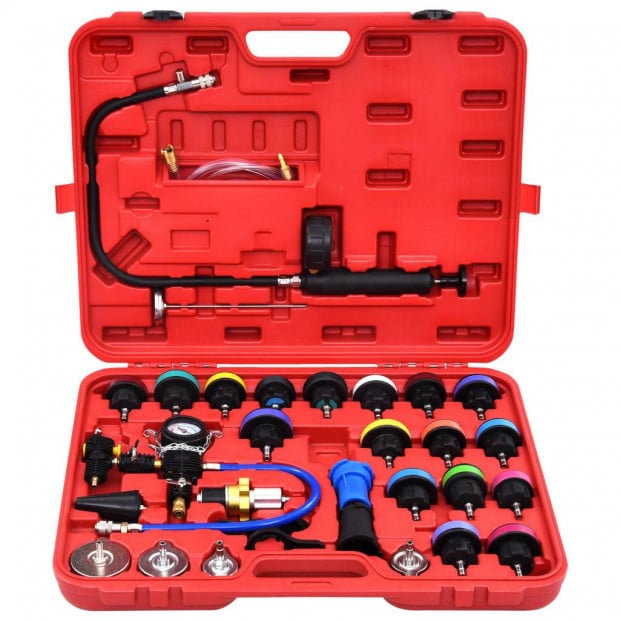 28 Piece Cooling System & Radiator Cap Pressure Tester Image 2