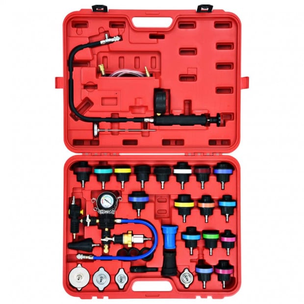 28 Piece Cooling System & Radiator Cap Pressure Tester Image 3