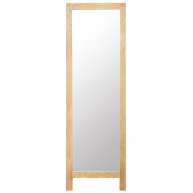 Freestanding Mirror 48x46.5x150 Cm Solid Oak Wood Image 2