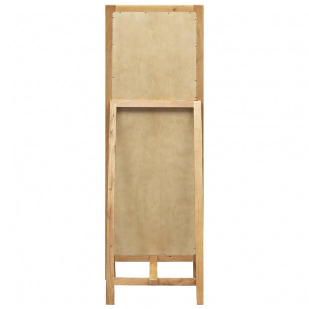 Freestanding Mirror 48x46.5x150 Cm Solid Oak Wood Image 4
