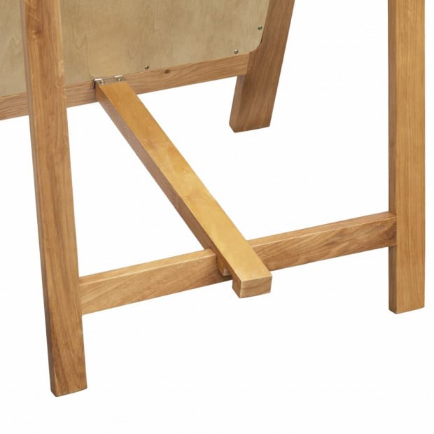 Freestanding Mirror 48x46.5x150 Cm Solid Oak Wood Image 5