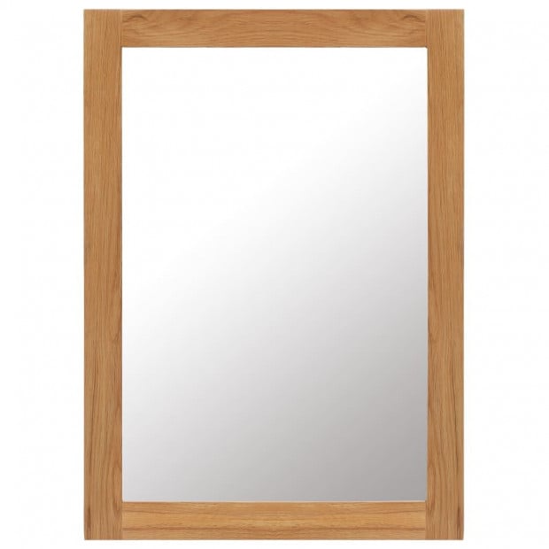 Mirror 50x70 Cm Solid Oak Wood
