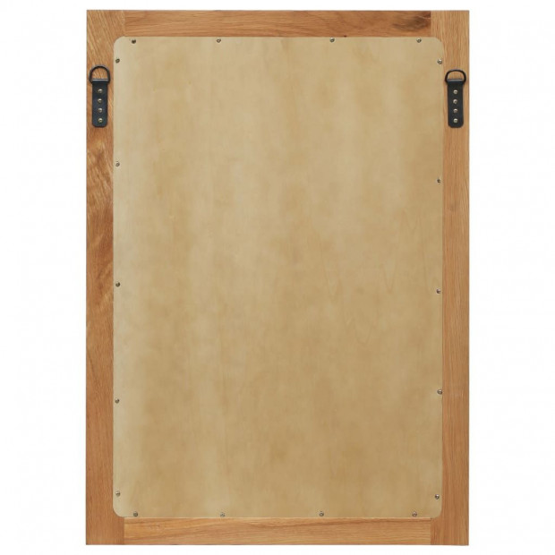 Mirror 50x70 Cm Solid Oak Wood Image 3