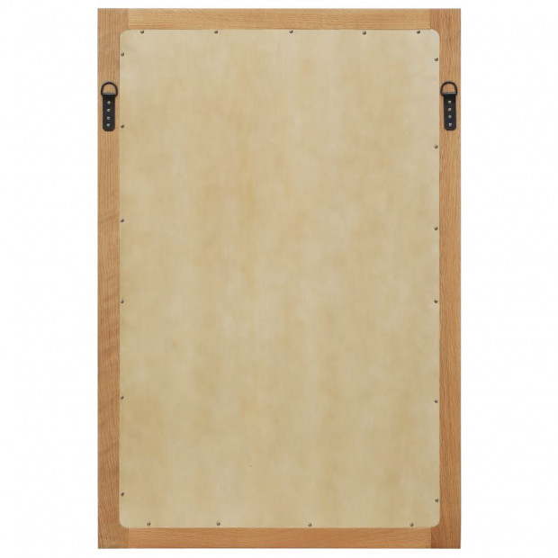 Mirror 60x90 Cm Solid Oak Wood Image 3