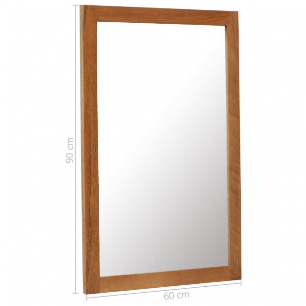 Mirror 60x90 Cm Solid Oak Wood Image 6