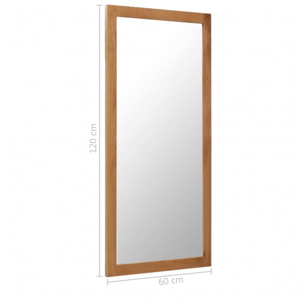 Mirror 60x120 Cm Solid Oak Wood Image 6