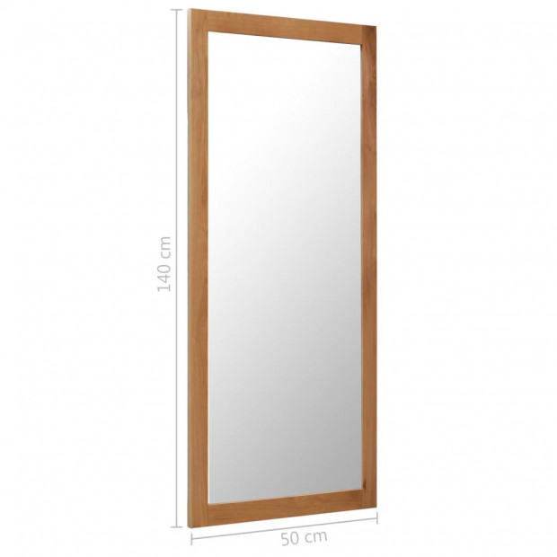 Mirror 50x140 Cm Solid Oak Wood Image 6