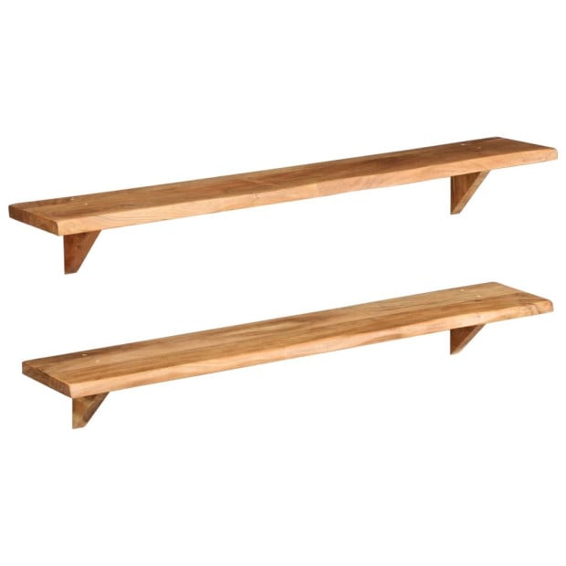 Wall Shelves 2 Pcs 120x20x16 Cm Solid Acacia Wood Image 6