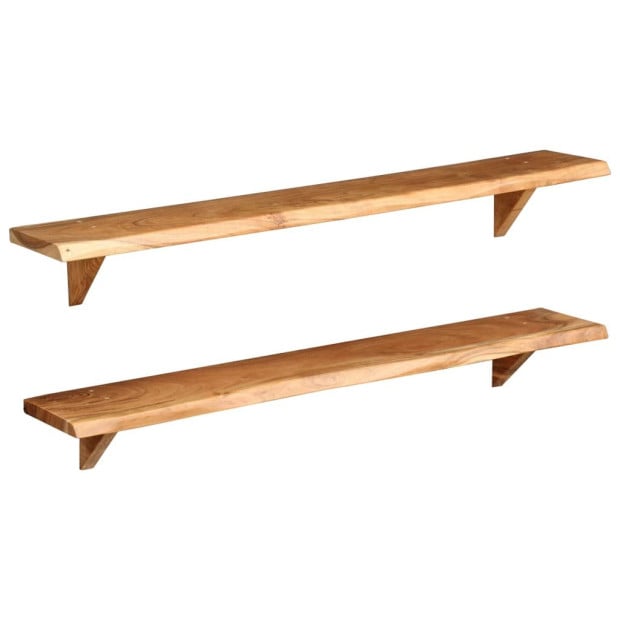 Wall Shelves 2 Pcs 120x20x16 Cm Solid Acacia Wood Image 7