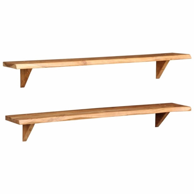 Wall Shelves 2 Pcs 120x20x16 Cm Solid Acacia Wood Image 10