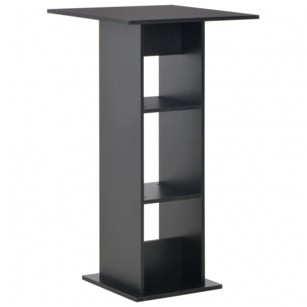 Bar Table Black 60x60x110 Cm