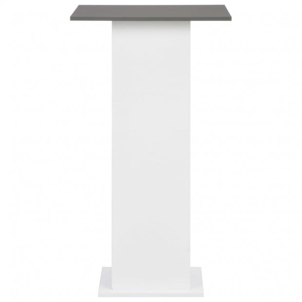 Bar Table White with Grey Table Top 60x60x110 Cm Image 4