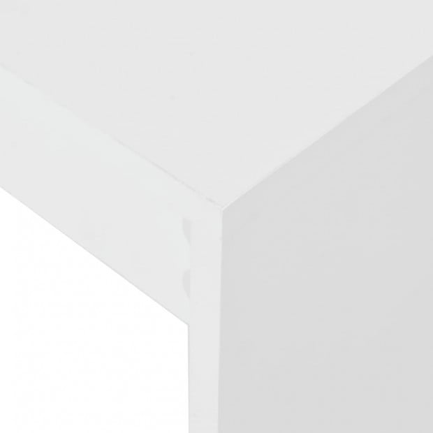 Bar Table With Shelf White 110x50x10cm Image 5
