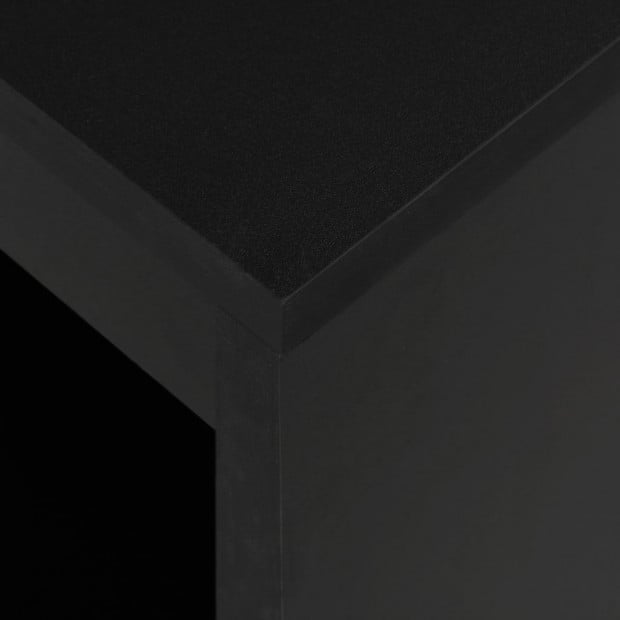 Bar Table With Shelf Black 110x50x103cm Image 2