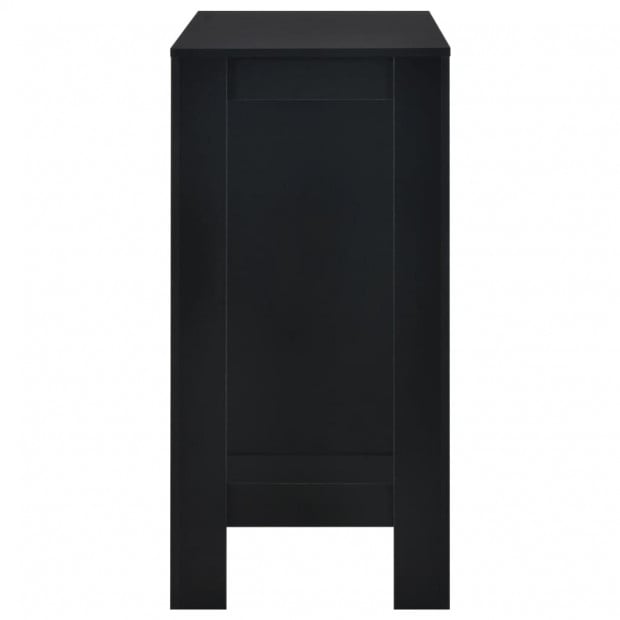Bar Table With Shelf Black 110x50x103cm Image 5