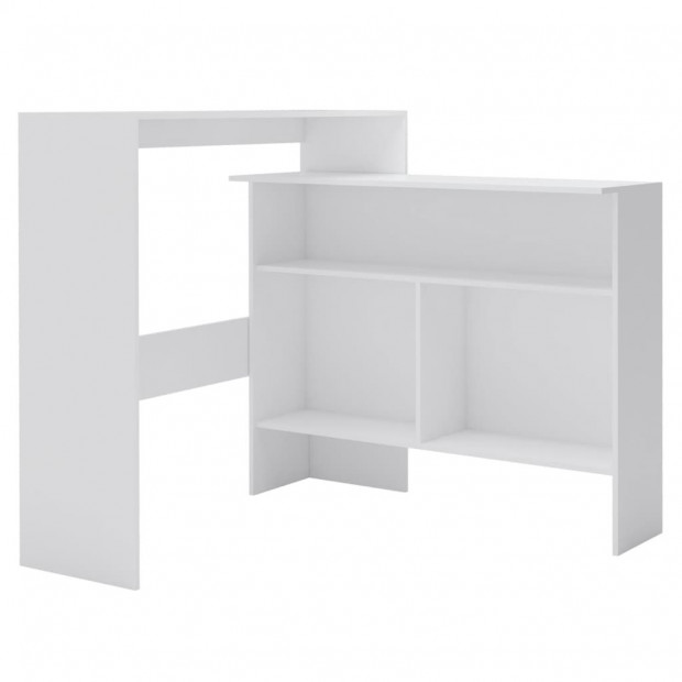 Bar Table With 2 Table Tops White 130x40x120cm Image 2