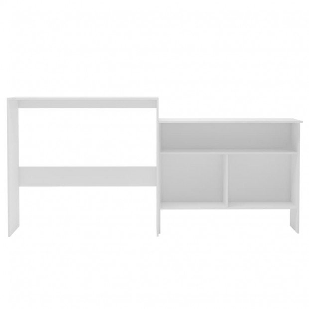 Bar Table With 2 Table Tops White 130x40x120cm Image 3