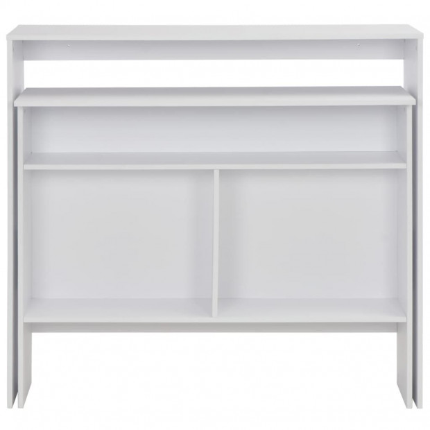 Bar Table With 2 Table Tops White 130x40x120cm Image 4
