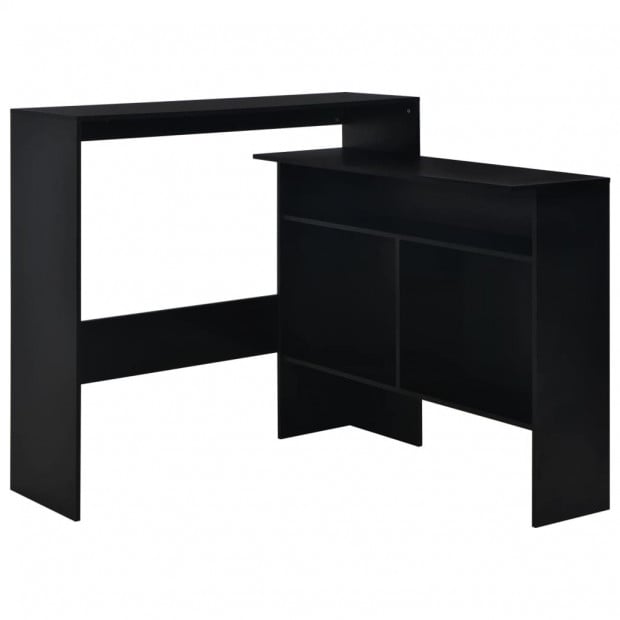 Bar Table With 2 Table Tops Black 130x40x120 Cm Image 3
