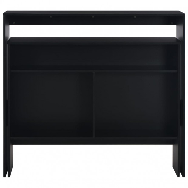 Bar Table With 2 Table Tops Black 130x40x120 Cm Image 5