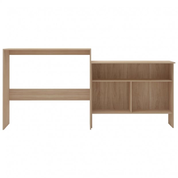 Bar Table With 2 Table Tops Oak 130x40x120 Cm Image 3