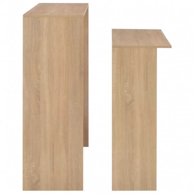 Bar Table With 2 Table Tops Oak 130x40x120 Cm Image 6