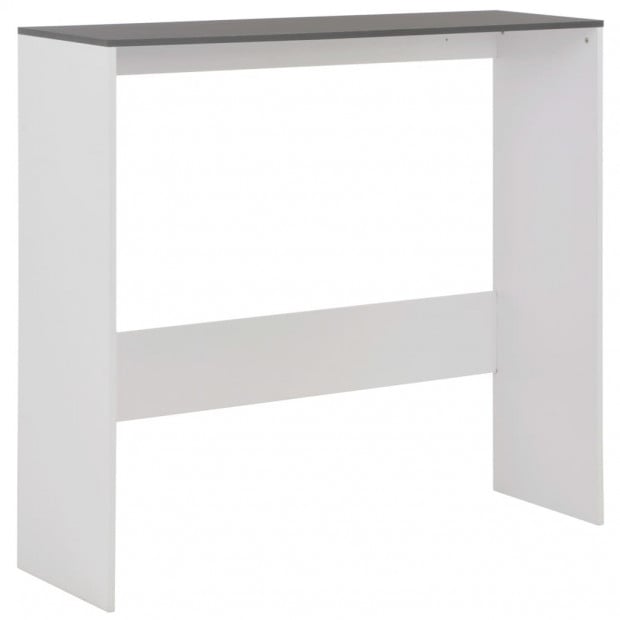 Bar Table With 2 Table Tops White And Grey 130x40x120 Cm Image 7