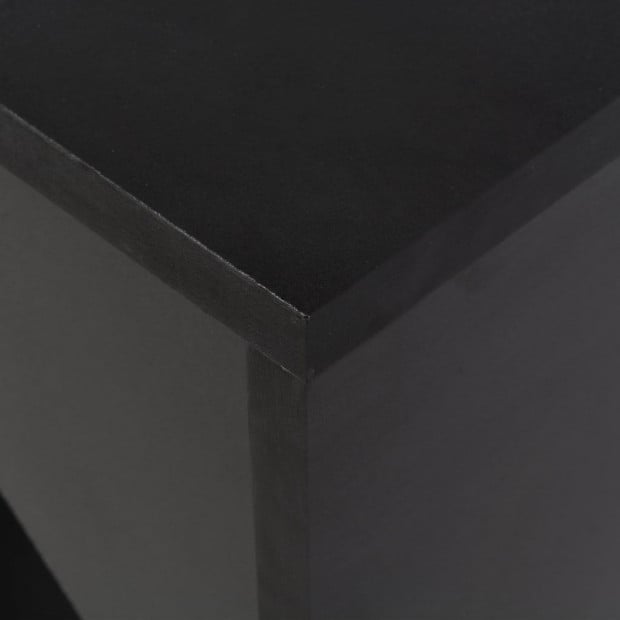 Bar Table With Moveable Shelf Black 138x40x120 Cm Image 2