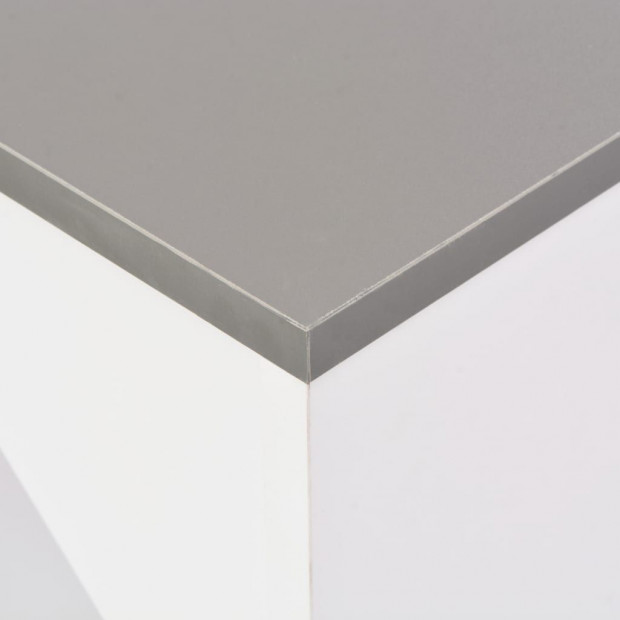 Bar Table With Moveable Shelf White 138x40x120 Cm Image 2